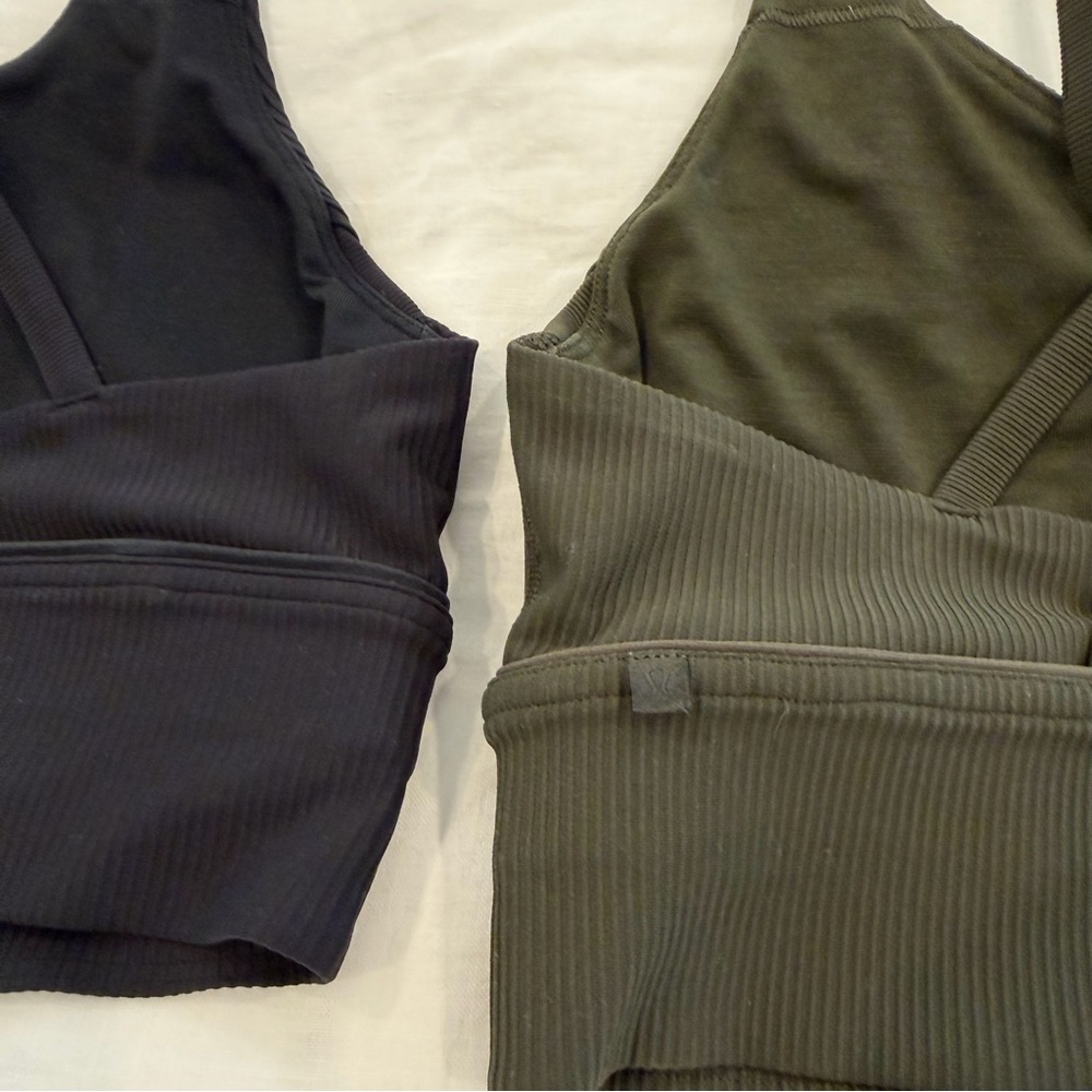Lululemon Energy Longline Bra in Black and Army Green - Picture 9 of 12